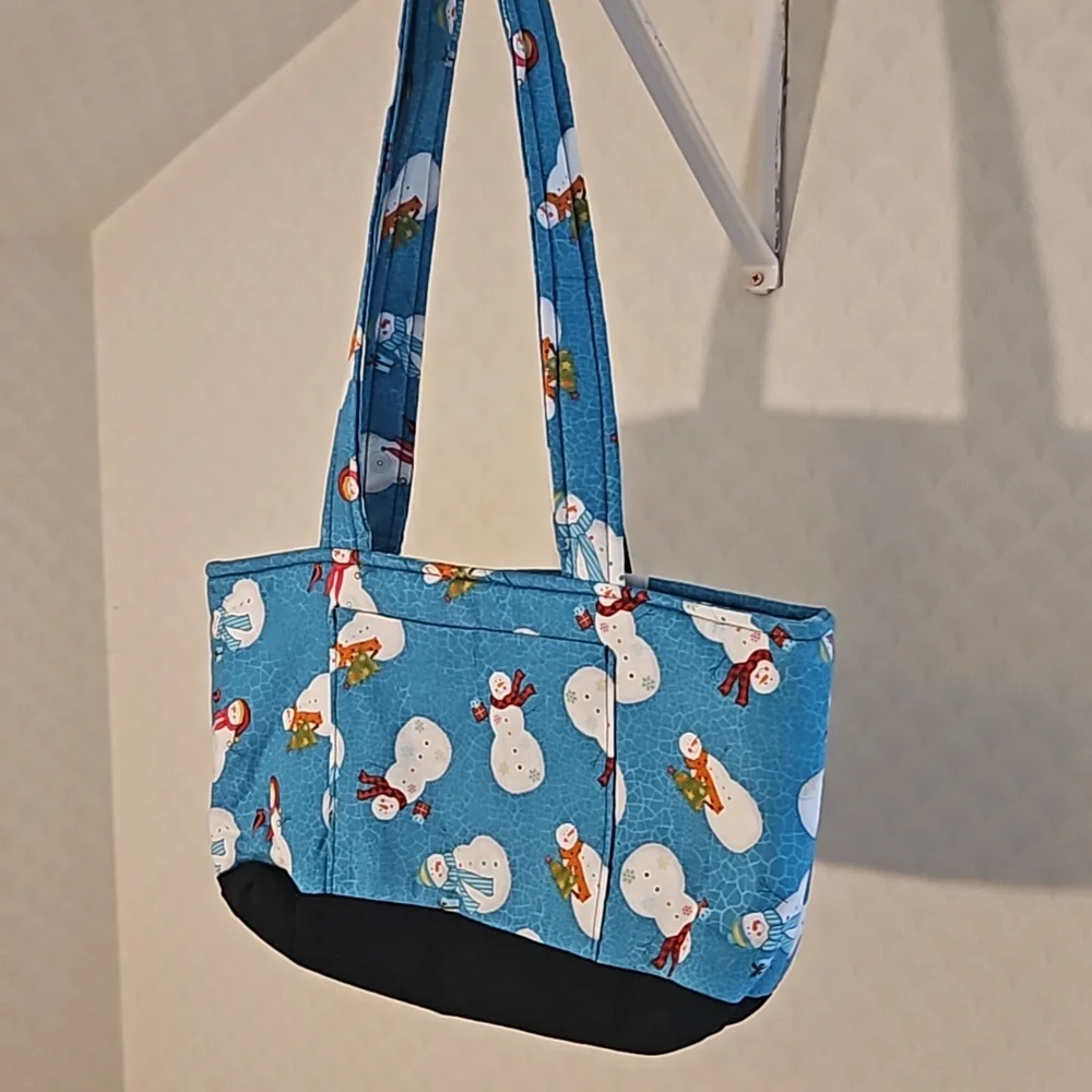 Handmade Winter Snowman purse pouch baby bag